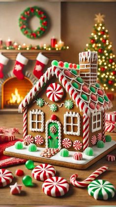 Red And Green Gingerbread House, Gingerbread Santa Claus, Gingerbread House Inspo Simple, Girly Gingerbread House, Gingerbread House Ideas Easy, Easy Gingerbread House Designs, Gingerbread House Designs Ideas, Unique Gingerbread House Ideas, Gingerbread House Inspo