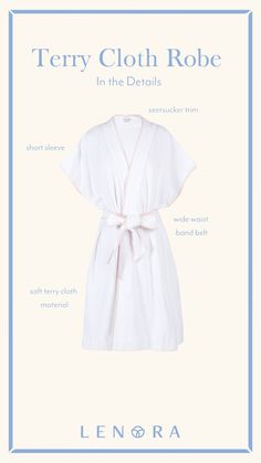 Our Terry Robe is a hit! Grab yours before it's too late! Spring Lounging Robe With Tie Waist, Spring Loungewear Sleepwear With Tie Waist, Spring Sleepwear With Tie Waist For Loungewear, Spring Relaxation Robe With Tie Waist, Spring Loungewear Robe Relaxed Fit, Relaxed Fit Robe For Home Use In Spring, White Sleepwear For Spring Relaxation, Relaxed Fit Cotton Robe For Lounging, Summer Relaxed Fit Robe For Loungewear