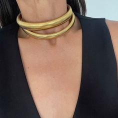 Chunky, Elegant and Stylish Choker - Material: 18K Gold Plated - Size: Big 16mm or Medium 12mm - Length: 13" - 16" - Color: Gold or Silver - Included: * One Choker Tip: Complete the set with our Emma Bundle Thick Choker, Minimalist Accessories, Plate Size, Size 13, Choker, 18k Gold, Gold Plate, Plating, Silver