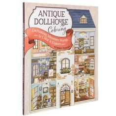 an antique dollhouse coloring book is shown