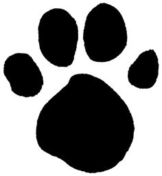 an animal's paw print on a white background