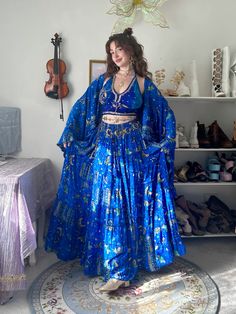 Step into a world of whimsy with our flowy skirt, adorned with enchanting celestial prints.   #celestial #fairycore #fairy #bohochic #bohemian #ootd Eclipse Inspired Outfits, Whimsical Boho Outfits, Whimsical Fashion Outfits, Whimsical Goth Clothes, Celestial Witch Outfit, Whimsigothic Plus Size, Whimsical Fairycore Outfit, Celestial Outfit Aesthetic, Psychic Outfit