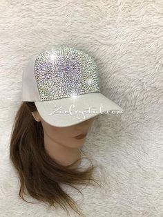 #bling #hat #cap #swarovski #rhinestone #crystal #mlb #baseball #bedazzled #sparkly #glitter #shinny #customization #personalized  CUSTOMIZED BLING CAP / Hat Bedazzled with Navy Blue Crystal Rhinestone Glitter Shinny Sparkly - Swarovski is avaialble Adjustable Rhinestone Baseball Cap For Party, Bone Bordado, Kardashian Kylie Jenner, Rhinestone Projects, Pretty Hats, Diva Design, Rhinestone Crafts, Cute Caps, Women Hats Fashion