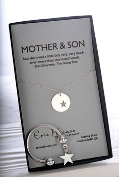 Mother Son Necklace, Son Necklace, Mother Of The Groom Gifts, Mother Daughter Necklace, Mommy And Son, Star Charm Necklace, Wedding Day Gifts, Mother And Son, Mom Son