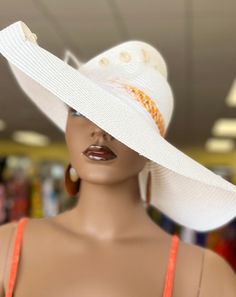 This is a Spring or Summer Sassy dress hat is everything.This beautiful dress hat makes a statement!Great for many indoor or outdoor occasions. The shade of color is fantastic can be with many outfits.Make this part of your unique hat collection.Brim 6 inches, in depth 4 inches and circumference 22 inches.Don't delay order yours today! Fedora Women, Formal Hat, Women Fedora, Spring Hat, African Hats, Sassy Dress, Church Hat, Hat Wedding, Spring Hats