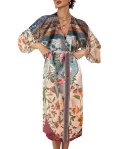 PRICES MAY VARY. Size(inch): Shoulder:30.7" Length:49.21",Fit US SIZE S-XXL Sexy kimono with long sleeve and open front Lightsome fabric with beautiful print Suitable for: Party, Daily Wear, Swimming pool, Beach The long loose fit looks more stylish and very flowy Bsubseach Womens Chiffon/Rayon Beach Blouses Kimono Cardigan Long Bikini Cover Up 
 Feature:
 Material: Chiffon/Rayon/Lace
 Style: Bohemian
 Sleeve: Long/Half/3/4 Sleeve
 Washing: Hand Wash. Hang to dry.
 Package Include: 1 x Women Bat Floral Print V-neck Kimono For Brunch, V-neck Floral Print Kimono For Brunch, Spring V-neck Beachwear Kimono, Tropical V-neck Kimono For Summer, V-neck Kimono For Summer Day Out, Spring Beachwear V-neck Kimono, Spring V-neck Kimono For Beachwear, Chic Printed V-neck Kimono, Chic V-neck Kimono For Summer