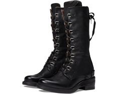 A.S. 98 Steward | Zappos.com Lace Up Cowboy Boots, Wide Calf Leather Boots For Women, Fall Biker Leather Lace-up Boots, Leather Biker Lace-up Boots For Fall, Assassin Boots, Colonial Dress Pattern, Womens Black Combat Boots, Wide Calf Leather Boots, Tall Combat Boots