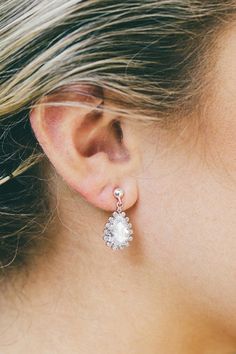 Bridal Earrings | Wedding Jewelry | Wedding Day Glam | Gifts for Bridesmaids | Bride to Be  #bridetobe2020 #bridetobe2021 #engagedtothedetails #bhldnbride Elegant Bridal Accessories With Cubic Zirconia, Elegant Cubic Zirconia Bridal Accessories, Classic Teardrop Linear Earrings For Wedding, Glamorous Teardrop Bridal Earrings With Elegant Design, Glamorous Drop Earrings For Wedding, Glamorous Earrings For Prom, Hypoallergenic Bridal Earrings For Formal Occasions, Classic Teardrop Bridal Earrings For Party, Classic Silver Linear Earrings For Wedding