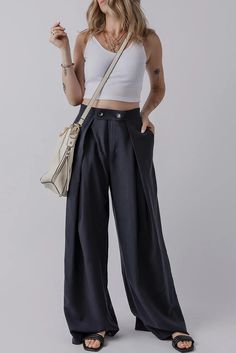 Ditch the uncomfortable and restrictive pants for our Wide Leg Pants with Pockets. These pants provide a comfortable and stylish option with their wide leg design and convenient pockets. Perfect for any occasion, they'll keep you looking and feeling your best all day long. SPECIFICATIONS: Features: Basic style Sheer: Opaque Material composition: 100% polyester Care instructions: Machine wash cold. Tumble dry low. Imported Size US Waist Hip Inseam Bottom Length S 4 27.2 35.8 29 41.3 M 6/8 29.5 38 Pleated Wide Leg Pants, Blue Zones, Pants With Pockets, Plus Size Maxi, Plus Size Maxi Dresses, Basic Style, Faux Leather Jackets, Crop Jacket, Skirt Outfits