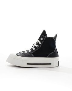 Sneakers by Converse Cart-worthy find High-top design Lace-up fastening Signature Converse All-Star branding Eyelet to inner foot for ventilation Platform sole Mid-top Sneakers With Vulcanized Sole For Streetwear, Black High-top Sneakers With Laces, High-top Sneakers With Vulcanized Sole For Streetwear, Modern High-top Skate Shoes With Laces, Modern Black High-top Sneakers With Laces, Custom High-top Sneakers With Rubber Toe Cap For Streetwear, Converse High-top Sneakers With Rubber Sole, Sporty Custom High-top Sneakers With Rubber Toe Cap, Converse High-top Sneakers With White Sole