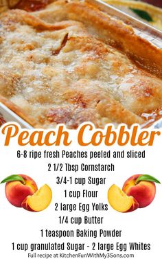 the peach cobbler recipe is ready to be eaten