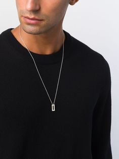 Men Silver Necklace Mens Fashion, Mens Minimalistic Necklace, Men’s Silver Necklace, Men Pendant Necklace Silver, Male Necklace Minimal, Pendant Ideas, Jewelry Model, Engraved Logo, Inspo Board