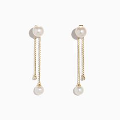 Effy 14K Yellow Gold Diamond and Fresh Water Pearl Drop Earrings, 0.05 TCW Diamond Evil Eye Bracelet, Multi Gemstone Bracelet, Blue Sapphire Studs, Diamond Flower Pendant, Cultured Pearl Bracelet, Cognac Diamonds, High Jewellery, Gem Diamonds, White Gold Sapphire