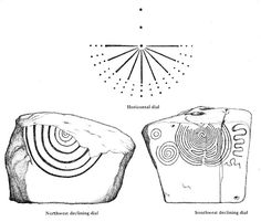 two rocks are shown in black and white with an image of the same rock on it