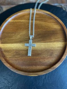 Mens Twister Cross Necklace 32106-Necklaces-M & F Western Products-Lucky J Boots & More, Women's, Men's, & Kids Western Store Located in Carthage, MO Roping Dummy, Anderson Bean Boots, Denim Top Women, Felt Cowboy Hats, Cuff Watch, Rope Bag, Carthage, Bean Boots, Chain Silver