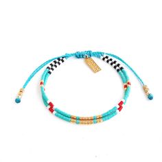 Turquoise Bracelet, Seed Bead Bracelet, Friendship Bracelet, Summer Jewelry, Ocean Blue, Yoga Bracelet, Turquoise jewelry Adjustable Turquoise Wrap Bracelet With Tiny Beads, Turquoise Heishi Beads Bracelets As Gift, Heishi Beads Jewelry With Sliding Knot For Beach, Beach Jewelry With Heishi Beads And Sliding Knot, Adjustable Turquoise Friendship Bracelets With Sliding Knot, Turquoise Heishi Beads Bracelets For Friendship, Turquoise Heishi Beads Friendship Bracelets, Adjustable Turquoise Bracelets With Sliding Knot, Turquoise Adjustable Cord Friendship Bracelets