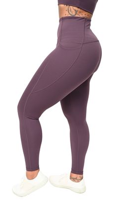 (1) Yanta Legging - Plum – Roam Loud Workout Tights, Fitness Pants, Sports Bra And Leggings, Leggings With Pockets, Best Leggings, Squat Proof, Intense Workout, Pink Leggings, Black Bodysuit