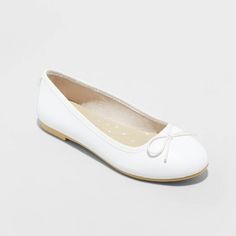 White Synthetic Ballet Flats With Round Toe, White Synthetic Slip-on Ballet Flats, White Fitted Flats With Round Toe, Spring Non-slip Ballet Flats With Round Toe, White Synthetic Ballet Flats For Spring, White Synthetic Ballet Flats For Summer, Spring White Synthetic Ballet Flats, White Round Toe Ballet Flats For Spring, White Casual Ballet Flats For Spring