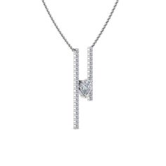 Style: Bar Heart Occasion: Wedding Anniversary Christmas Birthday Mother's Day Valentine Day Best For: Daughter Mother Grandmother Wife Sister Girlfriend Create a wonderful memory when you present this glimmering necklace to the one you love. The Diamond Bar Necklace has a beguiling design with a metal chain holding two vertical metal bands embedded with tiny dazzling round cut diamonds arranged in a prong setting, embracing a heart cut diamond in the center with a classic three prong setting po Diamond Bar Necklace, Bar Pendant Necklace, Daughter Mother, Types Of Diamonds, Sister Wife, Swarovski Stones, Heart Diamond, Diamond Bar, Bar Pendant