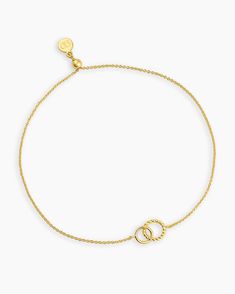 Crafted with luxe gold plating, this Crew Charm Bracelet is an elegant addition to any look. Featuring interlocking rings, this bracelet is dainty yet adjustable for any wrist size. A timeless design, this bracelet is the perfect accessory for any occasion. Crew Bracelet, 18k Gold, Women's by gorjana Chic Adjustable Yellow Gold Bracelet, Elegant Gold Bracelet With Adjustable Length, Chic Adjustable Gold Bracelet Tarnish Resistant, Elegant Gold Bracelets With Adjustable Clasp, Chic Adjustable Tarnish Resistant Gold Bracelet, Elegant Yellow Gold Bracelets With Adjustable Length, Modern Gold Jewelry With Adjustable Clasp, Elegant Yellow Gold Adjustable Bracelets, Chic Adjustable Gold Plated Chain Bracelet