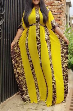 Size(in) Bust Length One size 91.0  59.1 Long African Dresses For Women, 2000 Note, Striped Print Dresses, Long African Dresses, African Lace Dresses, African Dresses For Women, House Dress, Floor Length Dresses, African Fashion Dresses