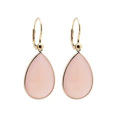 Beautiful rose quartz shimmers in this pair of charming pear shaped rose quartz drop earrings in yellow gold. Elegant Pink Teardrop Earrings, Pink Teardrop Earrings For Formal Occasions, Elegant Blush Earrings, Elegant Teardrop Rose Quartz Earrings, Elegant Rose Quartz Gemstone Earrings, Elegant Rose Quartz Drop Earrings, Feminine Rose Gold Teardrop Earrings, Elegant Pink Pear-shaped Earrings, Ring Bracelet Chain