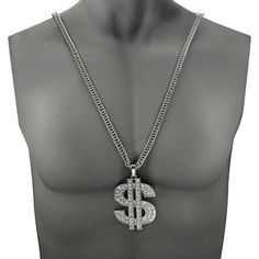 Necklace with the Triple Lock Clasp. High polished Stainless Steel that will never tarnish or fade. Get the look, feel, and durability of Platinum with this necklace.[custom tab]SHELL: 100% STAINLESS STEEL [/custom tab] Chains Men, Dollar Sign, Polished Stainless Steel, Money Maker, Bling Bling, Get The Look, Platinum, Silver Necklace, Shells