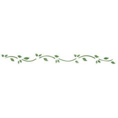 a green vine with leaves on it is shown in the shape of a wall decal