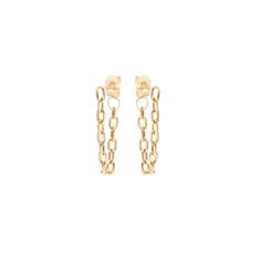 14k gold small square hollow oval link chain earrings that connect behind the ear SPECIFICS• total chain link drop approx. 19mm, chain is approx. 2mm wide• sold as pair or single• available in yellow gold only Gift Yellow Gold Hoop Earrings With Gold Chain, Yellow Gold Hoop Earrings With Gold Chain For Gift, Gift Yellow Gold Hoop Earrings, Everyday Yellow Gold Oval Link Earrings, Gold Hoop Earrings With Cable Chain For Gift, Dainty Yellow Gold Hoop Earrings With Adjustable Chain, 14k Gold Oval Link Earrings For Everyday Wear, Everyday 14k Gold Oval Link Earrings, Box Chain Link Earrings As Gift