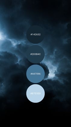 the sky is dark and cloudy with some clouds in it, including two circles that have numbers on them