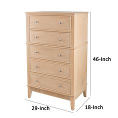 a wooden dresser with four drawers on top of it