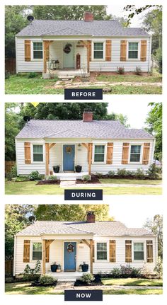 the before and after pictures of a house