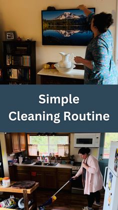 Simple cleaning routine for a small home - Cozy Homemaking, Simple Cleaning Routine, Keep Your House Clean, Happy Homemaking, Weekly Cleaning Schedule, House Cleaning Checklist, Weekly Cleaning, Cleaning List, Cleaning Schedule