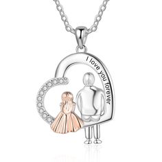 ️ Celebrate the unbreakable bond between father and daughter with our Father-Daughter Heart Necklace! ❤️ This stunning necklace features a heart-shaped pendant, beautifully crafted to symbolize the love and connection shared between a father and his daughter. Made with high-quality materials, it is a perfect gift for any occasion, especially Father's Day. ✨ Key Features: Heart-shaped pendant with father-daughter design Durable and stylish materials Ideal for Father's Day or any special occasion