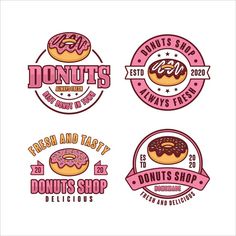 donuts shop logos and badges