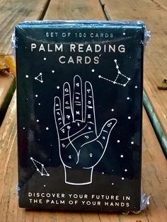 a card game with palm reading cards on it