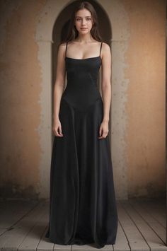 Olivia Mark - Elegant Long Dress with Sleeveless Design and Adjustable Straps Black Long Elegant Dress, Black Long Dress Elegant, Bridesmaids Dresses Black, Long Elegant Dress, Formal Black Dress, Black Bridesmaid Dress, Dresses Elegant Long, Long Dress Elegant, Backless Evening Gowns