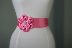 Hot pink satin small flower wedding dress belt / sash, night dress belt,Cocktail dress belt, bridesmaid sash by FULYAK on Etsy Pink Elegant Sash For Formal Occasions, Pink Bridal Belt With Sashes For Party, Elegant Fitted Pink Sashes, Elegant Bridal Belt With Flower Decoration For Wedding, Pink Sashes Bridal Belt For Wedding, Elegant Pink Bridal Belt With Sashes, Satin Ribbon Bridal Belt For Parties, Elegant Bridal Belt With Handmade Flowers For Weddings, Elegant Bridal Belt With Flower Decoration