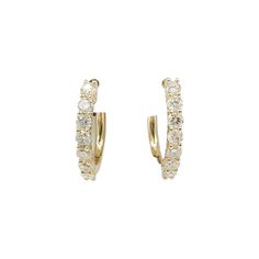 14k Gold Diamond Huggies Earrings #25484 -100% 14K Gold -Diamond Quality: SI-VS -Height: 0.7in -1.44ct of Natural Diamonds 14k Yellow Gold Earrings With Diamond Accents, Vvs Clarity Diamond Drop Earrings In 14k Gold, Formal Diamond Huggie Earrings With Halo Design, Formal Huggie Diamond Earrings With Halo Design, Formal Dazzling Hoop Earrings With Single Cut Diamonds, Luxury 14k Gold Hoop Earrings With Single Cut Diamonds, Fine Jewelry 14k Gold Diamond White Huggie Earrings, Luxury Everyday Hoop Earrings With Single Cut Diamonds, 14k Yellow Gold Huggie Earrings With Prong Setting