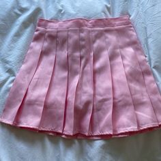 Pink Tennis Skirt With Shorts Underneath Size Small Never Worn, Never Returned From Amazon Link: Pink Pleated Shorts, Cute Pleated Skort For Summer, Summer School Pleated Bottoms, Pink Pleated Casual Shorts, Casual Pink Pleated Shorts, Summer School Pink Pleated Skirt, Pink Pleated Skirt For School In Summer, Pink Summer Mini Skirt For School, Pink Mini Skirt For School In Summer