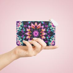 Designed to be chic and highly portable, this mini personalized Fractal Star clutch bag is made for the fashionista on the go. It can hold everyday essentials such as a phone, a wallet, and keys. It features a zip fastener and it is made of vegan, cruelty-free leather. .: Material: cruelty-free faux leather .: Double-sided... Summer Beach Towels, Sarong Wrap, Shop Artwork, Womens Pajamas Pants, Fashion Tote Bag, Personalized Tote Bags, Duffel Bag Travel, Tumbler Gift, Woman’s Day