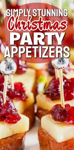 What beautiful and elegant Christmas appetizers! If you need cheap party food to impress a crowd, try these easy appetizer recipes to start your party off on a delicious note! Easy Xmas Party Food, Christmas Party Appetizers Make Ahead, Christmas Finger Foods Easy Holiday Parties, Aldi Appetizers Parties, Best Christmas Appetizers Easy, Appetizers For Work Party, Amazing Appetizers Crowd Pleasers, Small Veggie Tray, Hearty Appetizers For Christmas Party