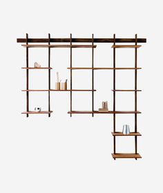 Sticotti Bookshelf Kit Bundle 3 Alejandro Sticotti for Sudacas - BEAM // Design Store Wine Garden, Modular Shelving System, Plant Room, Ipe Wood, Essential Oil Storage, Mirror With Hooks, Retail Shelving, House Bedrooms, Modular Shelving