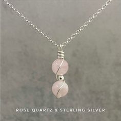 Rose Quartz Pendant Necklace 925 Sterling Silver, Minimalist Crystal Necklace, Necklace For Girlfriend The Stone- Rose Quartz Is A Member Of The Quartz Family With A Sweet Soft Pink Hue. Historically Thought To Prevent Early Ageing, It Is Believed The Egyptian Queen Cleopatra Placed Pieces Of Rose Quartz In A Milk Based Facial And Bath Elixirs. Greek And Roman Myths Were The First To Attach The Symbol Of Love To This Stone And Still Today It Is Considered The 'Stone Of Love' Promoting Love On Al Rose Gold Sterling Silver Pendant Crystal Necklace, Rose Gold Sterling Silver Birthstone Necklace, Minimalist Sterling Silver Birthstone Necklace For Mother's Day, Silver Gemstone Charm Necklace For Her, Wire Wrapped Crystal Necklace In Sterling Silver, Sterling Silver Birthstone Necklace With Natural Stones As Gift, Gift Sterling Silver Birthstone Necklace With Natural Stones, Gift Birthstone Necklace With Natural Stones In Sterling Silver, Minimalist Sterling Silver Birthstone Necklace For Mom