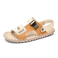 Category:Sandals; Upper Materials:PU Leather; Lining Materials:PU; Gender:Men's; Toe Shape:Open Toe; Outsole Materials:Rubber; Closure Type:Buckle; Function:Comfortable,Breathable,Slip Resistant; Listing Date:07/04/2024; 2024 Trends:Comfort Sandals Brown Open Toe Sport Sandals For Vacation, Brown Synthetic Sport Sandals For Summer, Leather Sandals For Beach Season, Beige T-strap Sandals For Summer, Brown Synthetic Sport Sandals For Vacation, Brown Sport Sandals For Summer Beach, Beige Round Toe T-strap Sandals For Beach, Leather Sandals For Summer Vacation, Beige T-strap Sandals With Round Toe For Beach