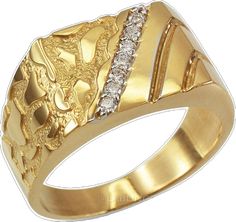 Diamond Accent Ring, Top Band, Los Angeles Usa, Gold Nugget, Ring Metal, Diamond Stone, Angeles, Yellow Gold, Band