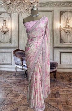 Beautiful pink digital printed satin saree with stone work and running blouse piece Luxury Pre-draped Saree With Intricate Embroidery In Dola Silk, Luxury Pre-draped Saree With Intricate Embroidery In Tissue Silk, Luxury Art Silk Pre-draped Saree With Sheer Dupatta, Luxury Resham Embroidered Saree Set, Luxury Floral Embroidery Georgette Pre-draped Saree, Luxury Art Silk Pre-draped Saree For Puja, Luxury Multicolor Saree With Sheer Dupatta, Luxury Pre-draped Saree With Resham Embroidery For Puja, Cheap Art Silk Pre-draped Saree