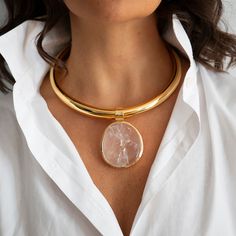 Lumia Tara Necklace - Tohum Design Piercing Styling, Brass Choker, Gold Statement Jewelry, Jewelry Product Shots, Flat Rock, Max Max, Statement Choker, Natural Stone Jewelry, Local Artisans