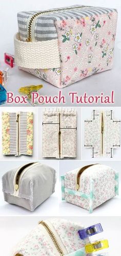 the instructions for how to make an easy sewing project with fabric and zipper closures