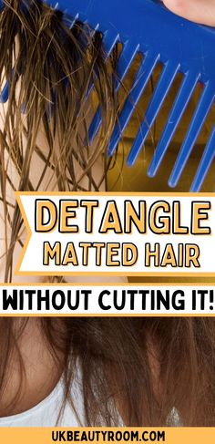 Do you want to know how to detangle matted hair? Any hair type can develop knots but sometimes the hair strands become so severely tangled and matted that it feels impossible to untangle it without cutting. In this post I will show you how to detangle matted hair without having to use scissors!